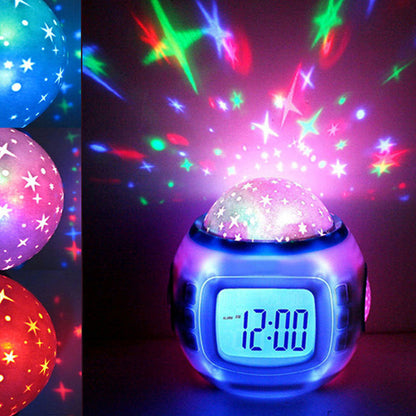 Music Starry Sky Projection Clock