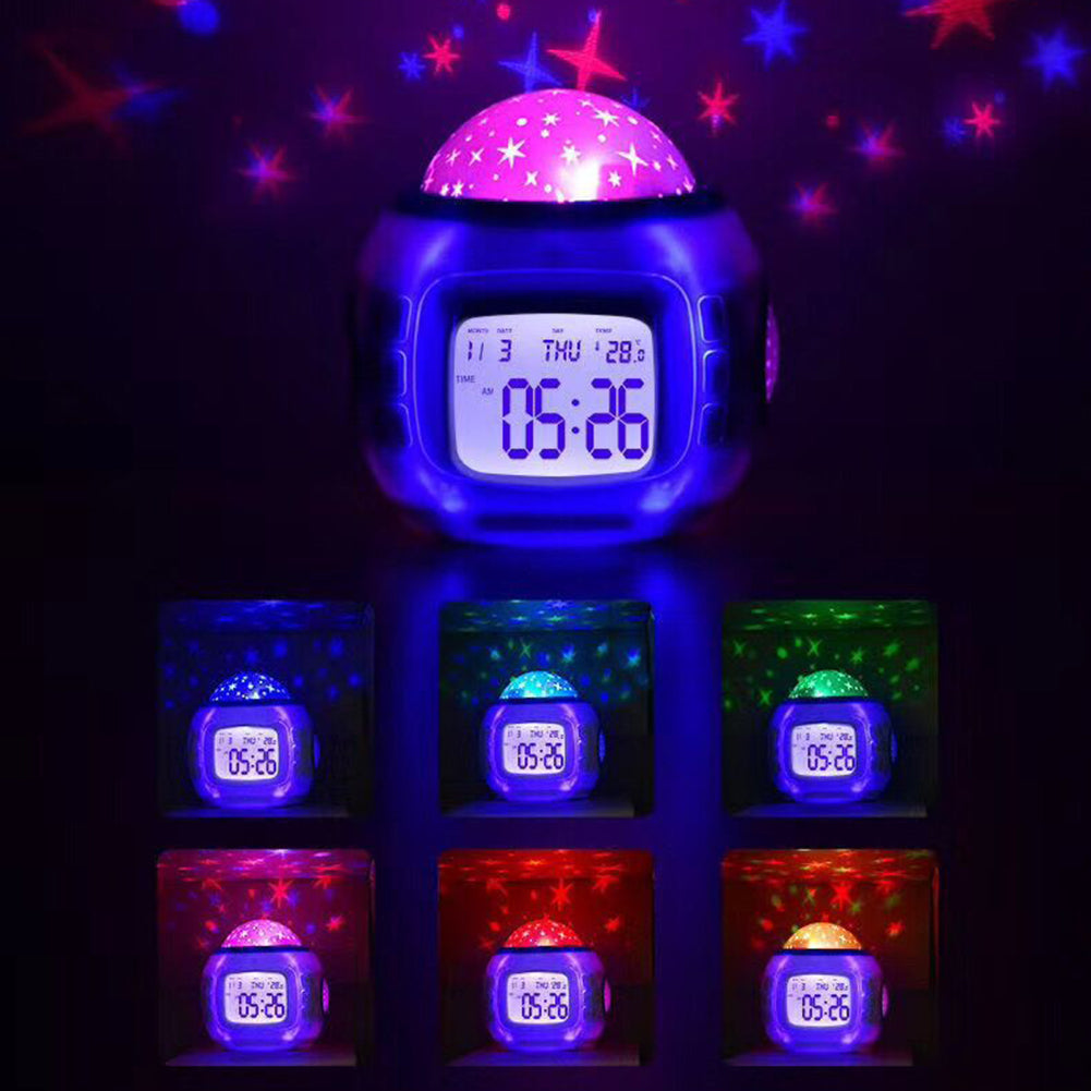 Music Starry Sky Projection Clock